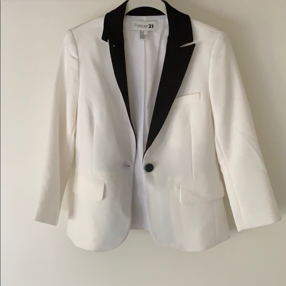 Forever 21 Black and White Blazer Jacket